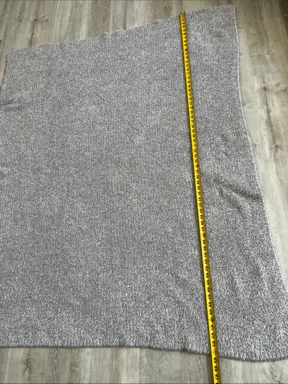 Barefoot Dreams CozyChic Gray White Throw Blanket Style 603 Soft Luxury Knit